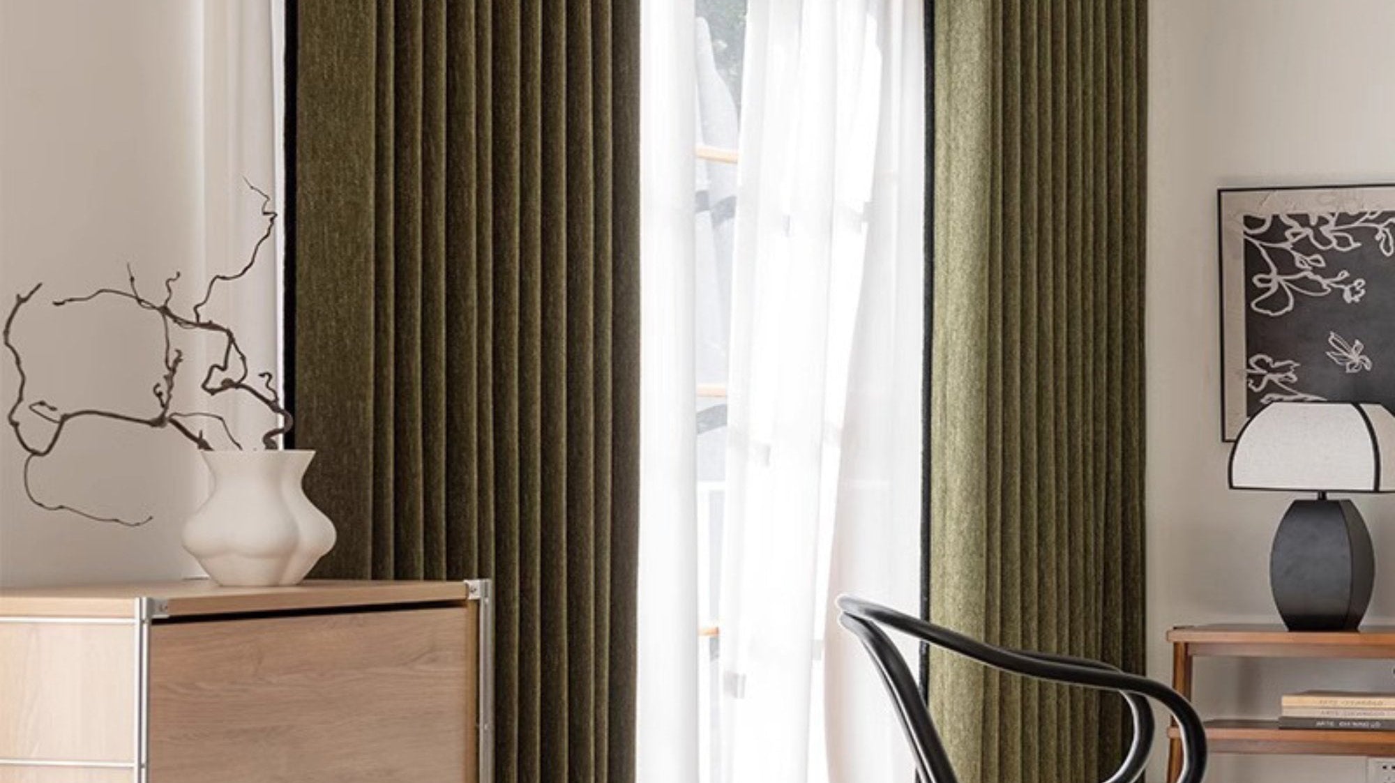 custom room darkening curtains in green