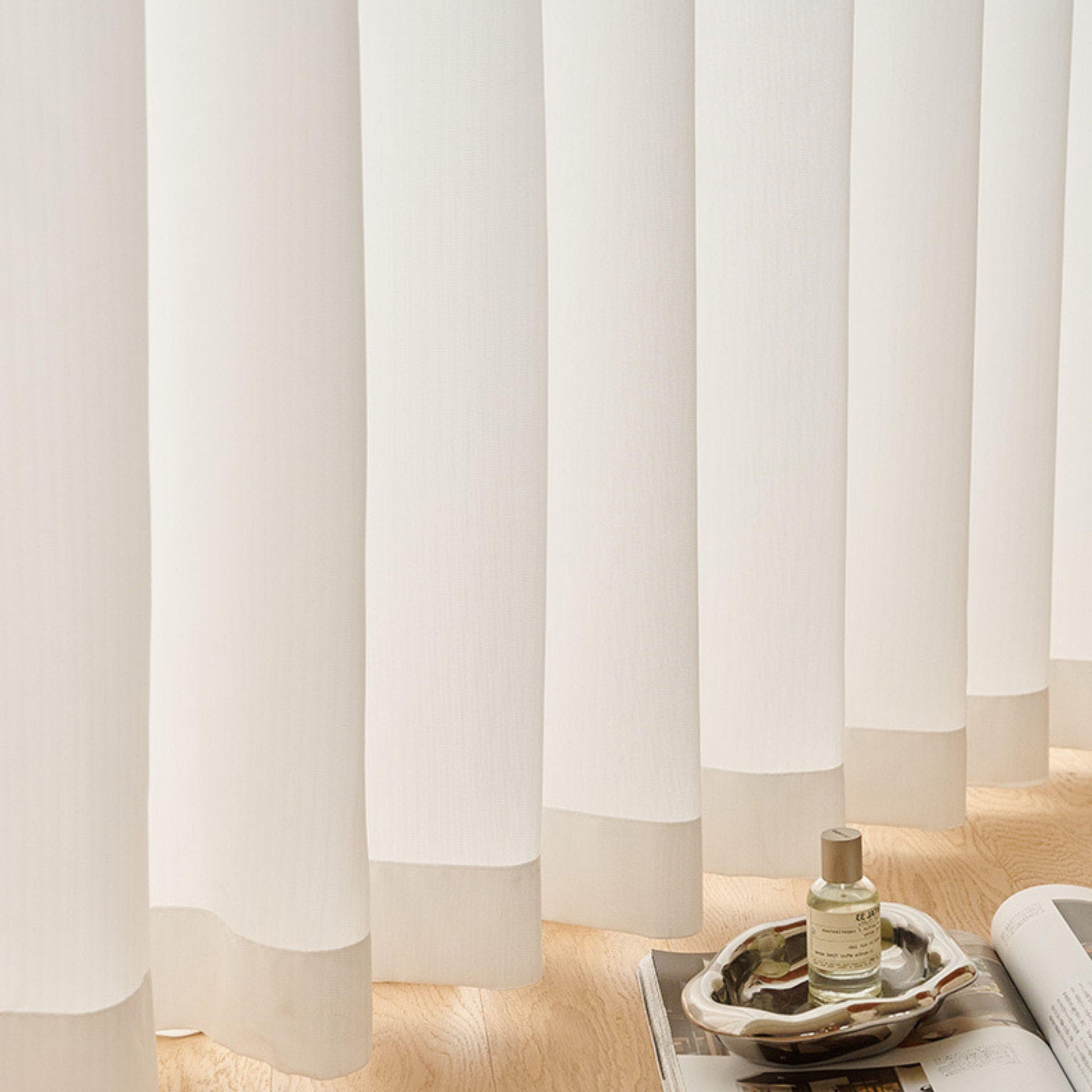 Lumos Cloud Privacy sheers - curtains that let light in but provide privacy