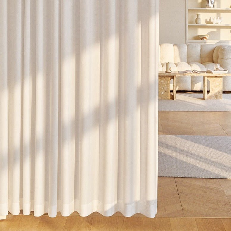 Cloud Privacy Semi - Sheer Curtains [2x thicker] - Lumos CurtainsWhite