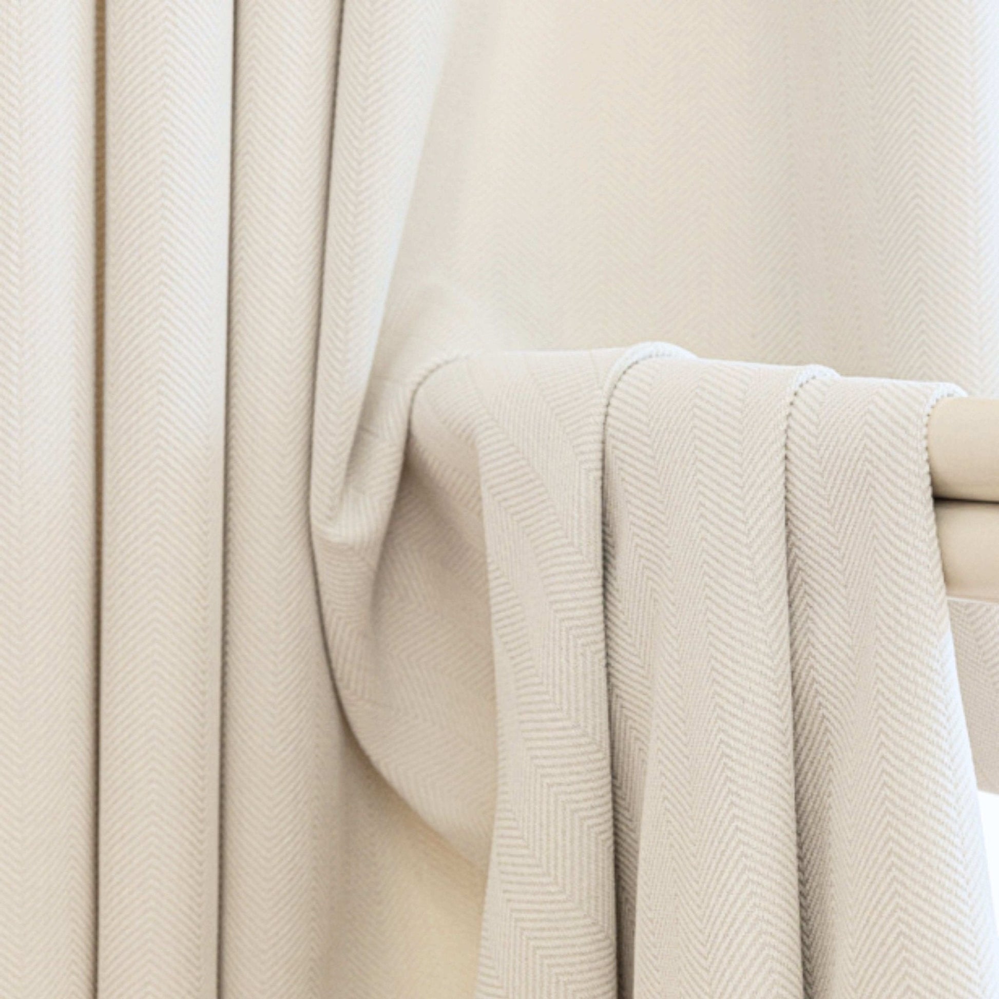 Herringbone Curtains - Lumos CurtainsCream