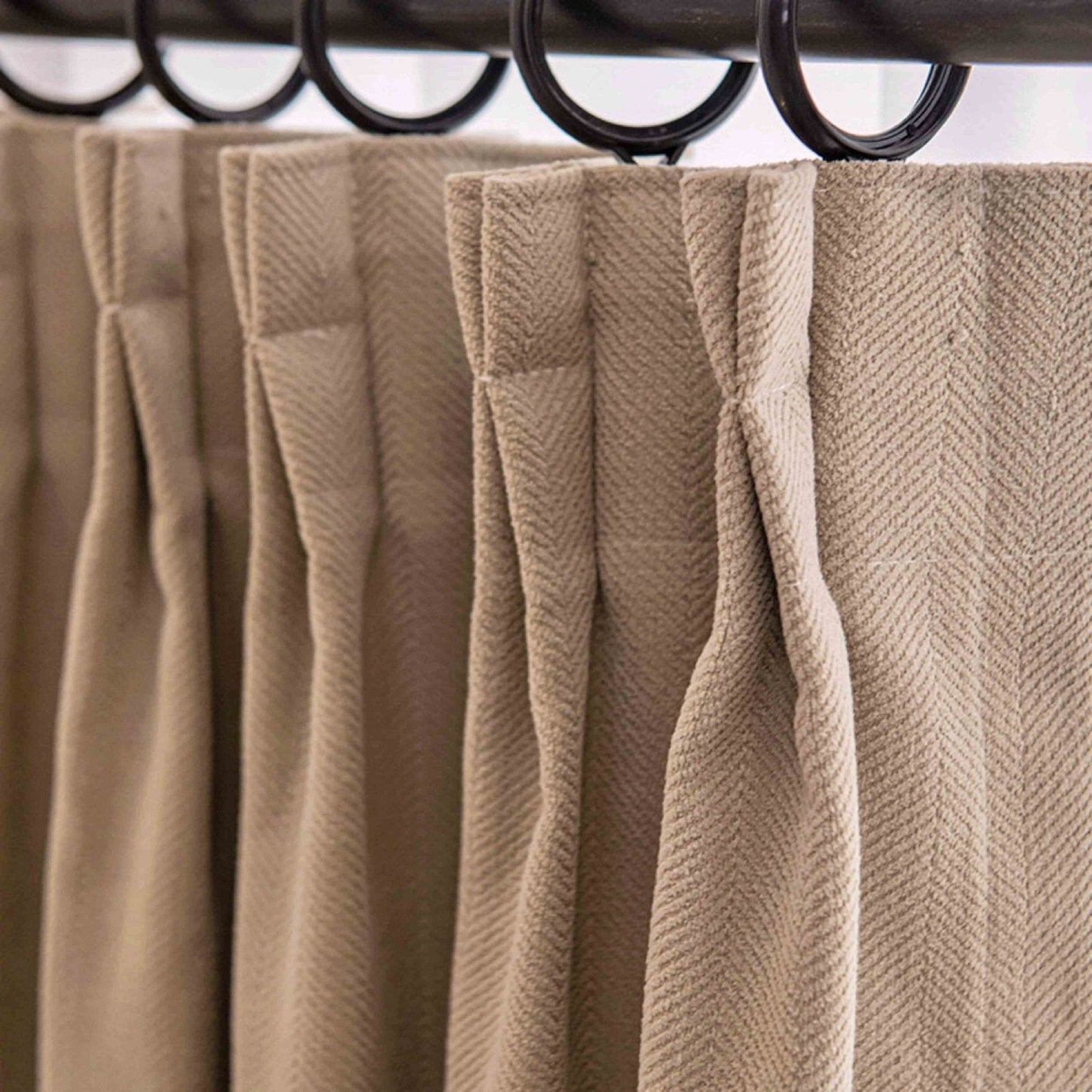 Herringbone Curtains - Lumos CurtainsLatte